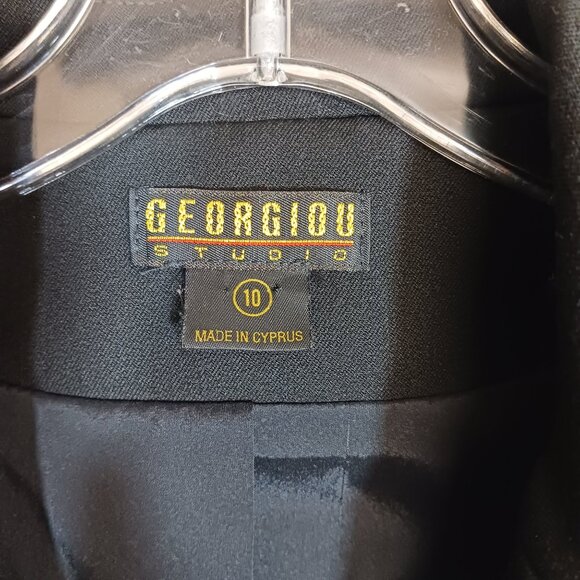 Georgiou Studio Black Long Jacket, Size 10 - Picture 4 of 9